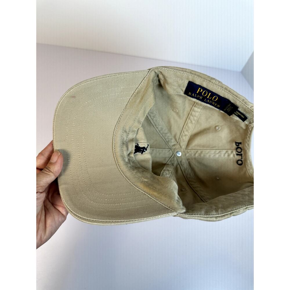 Ralph Lauren Cotton Baseball Caps Bundle of 3 White Tan Black Embroidered Logo - Picture 9 of 16